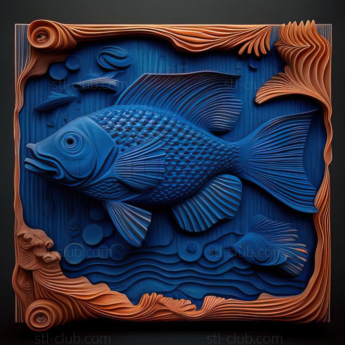 3D model st Akara blue fish (STL)